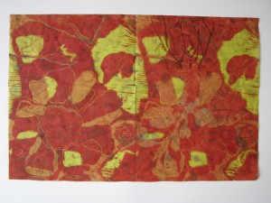 COURTESY OF THE CAPE COD ART ASSOCIATION A sample of reduction printing with linoleum.