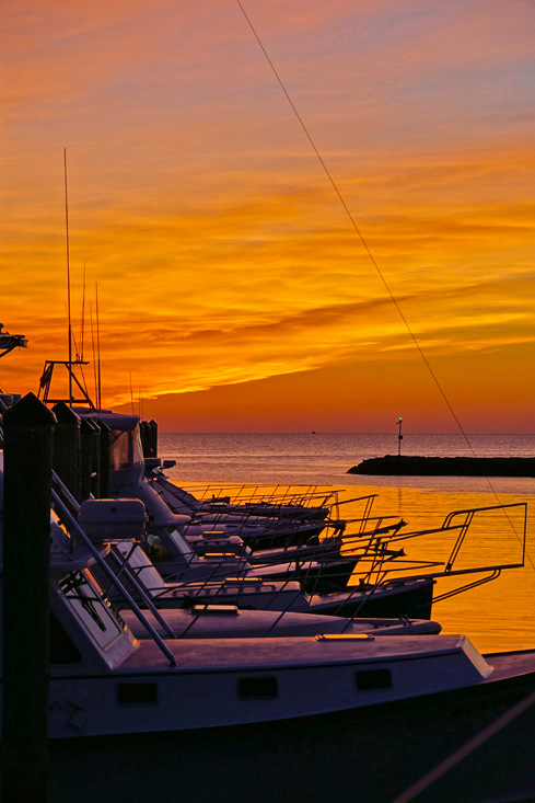Boats Glow and Afterglow at Rock Harbor!