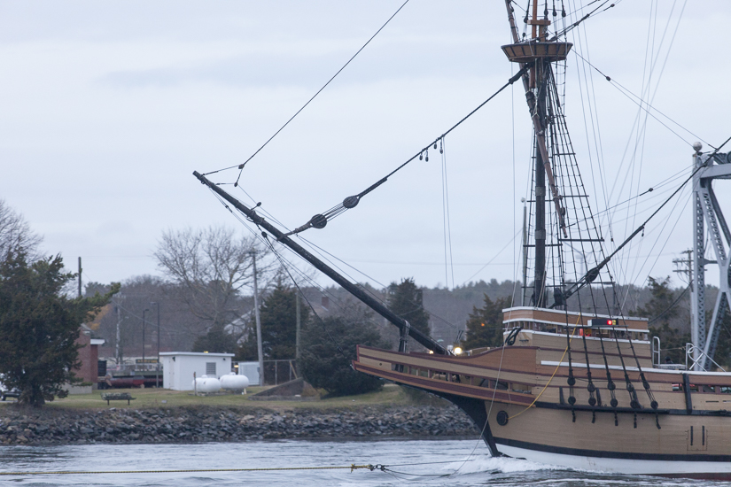 Mayflower II Passing through the Canal Mayflower II Passing through the Canal