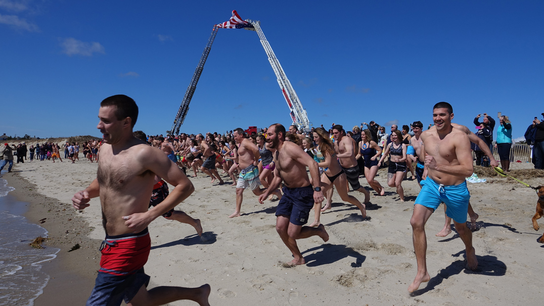 Photos From The 10th Annual April Fools Plunge At Hardings Beach, West Chatham!