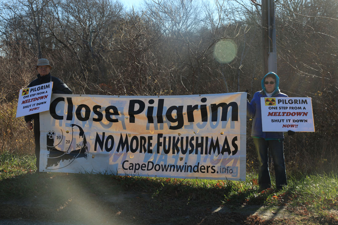 Protesters Demand Pilgrim Nuclear Power Plant Be Shut Down Now