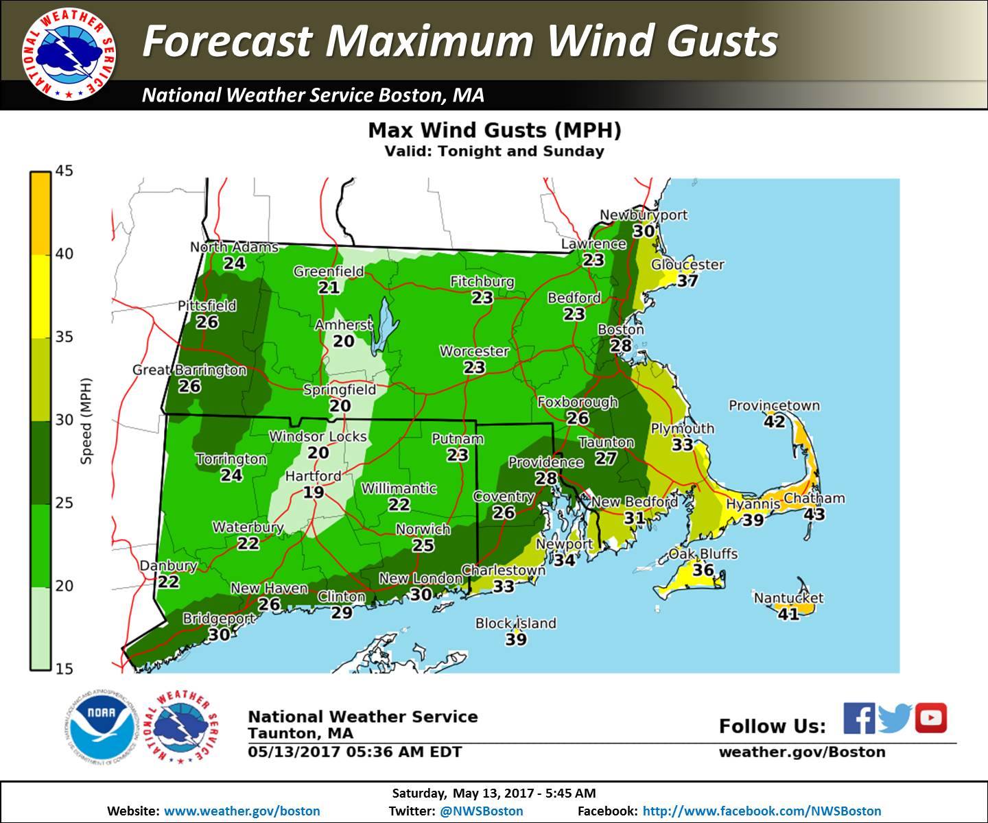 Wind Advisory until 10 PM Sunday
