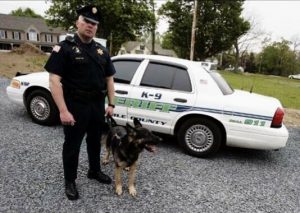 Deputy Martin with K-9 Dany