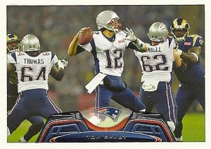 Will New England Patriots' quarterback Tom Brady ever live down DeflateGate? Topps Company, Inc. football card photo