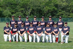 The Barnstable Post 206 American Legion baseball team came from behind to capture its second straight playoff win last night, thanks to two homers from Jake Gleason and brilliant relief from Jackson Badot. Photo courtesy of Post 206