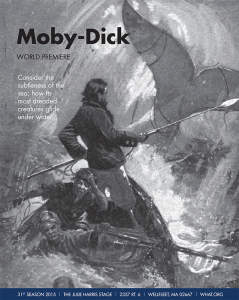 COURTESY W.H.A.T. The world premiere of "Moby Dick" is at Wellfleet Harbor Actor's Theatre (WHAT) in Wellfleet.
