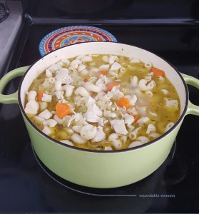 A pot of chicken soup is a perfect winter meal