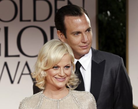FILE - This Jan. 15, 2012 file photo shows actors Amy Poehler, left, and Will Arnett arriving at the 69th Annual Golden Globe Awards in Los Angeles. Court records show a Los Angeles judge finalized the couple's divorce on Friday, July 29, 2016, nearly four years after the separated. (AP Photo/Matt Sayles, file)