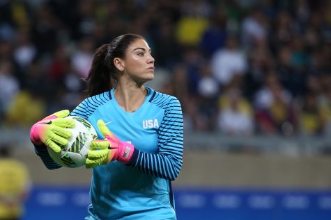 United States goalkeeper Hope Solo takes the ball during a women's Olympic football tournament match against New Zealand at the Mineirao stadium in Belo Horizonte, Brazil, Wednesday, Aug. 3, 2016. (AP Photo/Eugenio Savio)