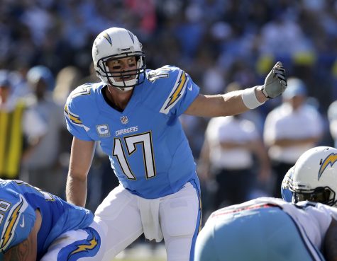 San Diego Chargers quarterback Philip Rivers (17) during the second half of an NFL football game against the Tennessee Titans Sunday, Nov. 6, 2016, in San Diego. (AP Photo/Rick Scuteri)