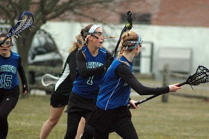 Falmouth Academy's Ady Hayman (1) scored six goals and added four assists in the Mariners' 18-7 win Thursday over St. John Paul II. Sean Walsh/Capecod.com Sports Photos