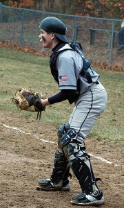 Sturgis East freshman catcher Andrew Williams was spectacular behind the plate for The Storm in Thursday's 10-6 win. Sean Walsh/Capecod.com Sports Photos