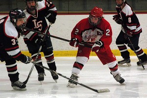 Barnstable High School's Lindsey Phelan scored a pair of second period goals last night to solidify her team's MIAA Division 1 Girls' Ice Hockey Tournament first round victory over the Lincoln-Sudbury Warriors. Sean Walsh/Capecod.com Sports