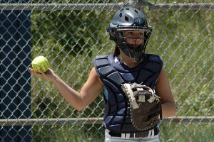 Sandwich High catcher Ashley Landry went 3-5 in her team's 26-23 season finale against Barnstable. Sean Walsh/Capecod.com Sports