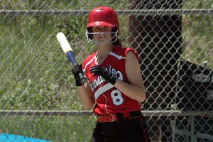 Barnstable's Sara Higgins went 4-7 with four RBI in the Red Raiders' marathon, 26-23 softball win over Sandwich Saturday afternoon. Sean Walsh/Capecod.com Sports