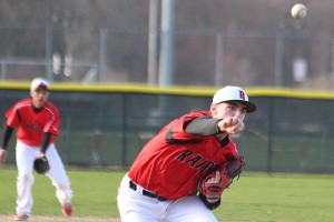 Barnstable High's Ben Floren went the distance Thursday afternoon on the road against rival B-R, but took the hard-luck loss. Phil Garceau photo for Capecod.com Sports