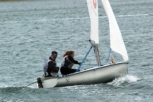 Cape Cod Academy's Carter Pemberton and Meg Wilson set sail from the Wianno Yacht Club onto Osterville's West Bay Wednesday afternoon and helped lead the Seahawks to another three victories. Cape Cod Academy is now 6-0 on the season. Sean Walsh/Capecod.com Sports