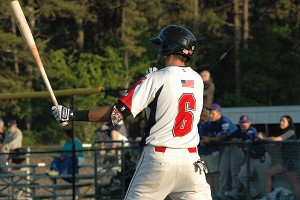Florida Atlantic's CJ Chatham belted a three-run homer in the first inning and drove in all of Bourne's runs in a 4-0 blanking of the host Wareham Gatemen last night. Sean Walsh/Capecod.com Sports