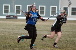 Falmouth Academy's Christie Brake scored three goals and had two assists in her team's 14-6 win over Sturgis East Tuesday. Sean Walsh/Capecod.com Sports Photos