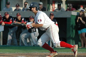 Y=D's Cole Billingsley (S. Alabama) takes off running in last night's loss to the Bourne Braves. Sean Walsh/Capecod.com Sports