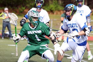 D-Y's Andrew Jamiel jukes around Scituate's Frankie Ragge in Saturday's 11-10 quarterfinals loss for the Dolphins. Phil Garceau/Capecod.com Sports
