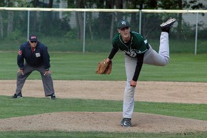 Dennis-Yarmouth's Drew Gallant used 74 pitches and turned in a solid five innings of work for a first round MIAA Division 3 South Sectional win over Ashland Friday afternoon. Sean Walsh/Capecod.com Sports
