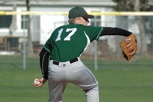Dennis-Yarmouth southpaw Drew Gallant spun a complete-game, three-hit shutout over the Falmouth Clippers Friday and added a 3-3 day at the plate. Sean Walsh/Capecod.com Sports Photos
