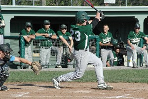 Dennis-Yarmouth's Mike Knell hammered a homer and a double in last night's win over Sandwich. Sean Walsh/Capecod.com Sports