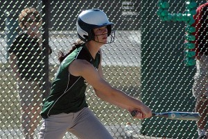 Dennis-Yarmouth slugger Patty Newhard rapped a basehit in her final career at-bat Sunday afternoon, but the Dolphins were eliminated from postseason play by Middleboro. Sean Walsh/Capecod.com Sports
