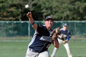 Monomoy's Dalton Nickerson turned in a yeoman's effort yesterday at Lowell Park in an 18-9 win over Sturgis East. Sean Walsh/Capecod.com Sports