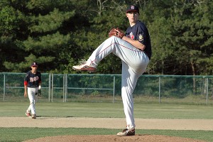 Barnstable Post 206 righty Eric Holzman turned in a rock-solid performance Thursday night for his first win of the American Legion season. Sean Walsh/Capecod.com Sports