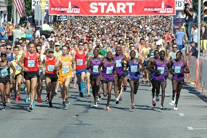 The 43rd New Balance Falmouth Road Race begins (men's)