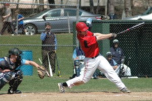 Barnstable High's Griffin Burke went 2-3 with two RBI, a stolen base and two runs scored in a solid day at the plate for the Red Raiders. Sean Walsh/Capecod.com Sports Photos