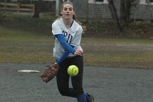 St. John Paul II senior co-captain Jackie Smith took her record to 3-0 on the season Tuesday afternoon in a 21-1 route over Sturgis East. Sean Walsh/Capecod.com Sports