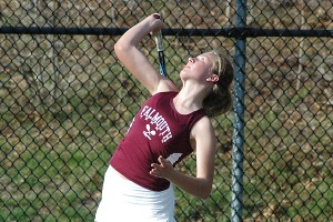 Falmouth High freshman Julia Moskal helped lead the Clippers to a 3-2 ACL victory over Sandwich yesterday afternoon. Sean Walsh/Capecod.com Sports