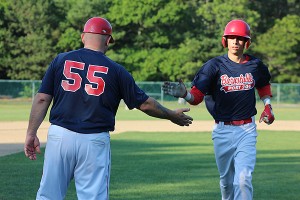 Gary DiSarcina Jr. went 3-4 and drove in the game-winning run in the 7th inning for Barnstable Post 206 last night in playoff action at Lowell Park in Cotuit. Andrew Nugnes Photo/Capecod.com Sports Used with Permission