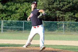 Post 206's Jake Gleason hammered a pair of triples, a double and a single and drove in five runs in Barnstable's doubleheader sweep Sunday at McKeon Park. Sean Walsh/Capecod.com Sports