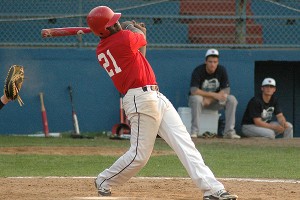 Orleans Post 308's Kino Gray hammered his fifth home run of the season last night at Eldredge Park, but it was one of just two hits allowed by Barnstable Post 206's Drew Gallant in a 5-1 Post 206 win. Sean Walsh/Capecod.com Sports