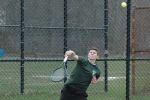 Dennis-Yarmouth's Max Allen picked up a hard-fought win versus the Red Raiders Wednesday. Sean Walsh/Capecod.com Sports