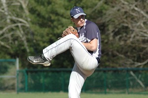 Nantucket's Nate Leibowitz went the distance and held onto a 5-4 win at Lowell Park over the Sturgis East Storm Thursday afternoon. Sean Walsh/Capecod.com Sports Photos