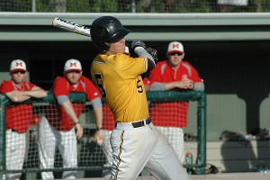 Nauset High's Sam Majewski was the hero of the day with his two-strike walk-off basehit to beat Milton in the 10th inning at Eldredge Park Saturday night. Sean Walsh/Capecod.com Sports