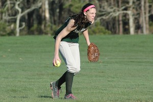 Dennis-Yarmouth's Parry Newhard and her Dolphins fell for the first time this season Wednesday, 8-6, to Marshfield. Sean Walsh/Capecod.com Sports Photos