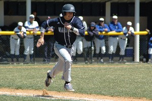 Mass. Maritime's second baseman Jake Petruzzelli went 3-6 with one RBI on the day to pace the Bucs to a sweep of Westfield State. Sean Walsh/Capecod.com Sports Photos
