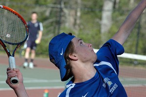 St. John Paul II junior Oliver Dyche defeated Monomoy's Matt Neiser, 6-1, 6-3 in Div. 3 first round action Thursday in Marstons Mills. Sean Walsh/Capecod.com Sports