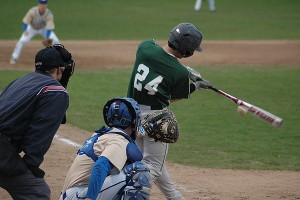 Sturgis West's Jonathan Avis rips into one at McKeon Park last night but the Lions brought the heavy artillery and prevailed, 23-0. Sean Walsh/Capecod.com Sports Photos