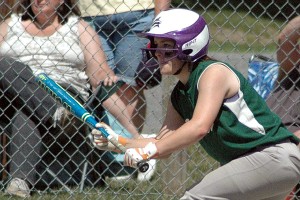 Mary Kane squares around to bunt but made the final out in Sturgis West's tourney loss to Norfolk County Agricultural. Sean Walsh/Capecod.com Sports