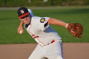 Barnstable Post 206 righty Conor Walsh (Clark University) turned in a complete-game two-hitter last night on the road with 10 strikeouts. Photo courtesy Post 206