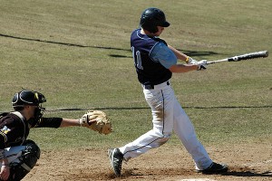 Sandwich High shortstop Will Bennettt put the hammer on a pair of pitches for a pair of key hits for the Blue Knights in Saturday's 10-5 win over Falmouth. Sean Walsh/Capecod.com Sports Photos