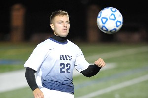 Massachusetts Maritime Academy's taylor sjoberg has been named co-captain of this year's men's soccer team. MMA Athletics Photo
