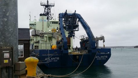 CCB MEDIA PHOTO: The research vessel Atlantis, at the docks in Woods Hole, after returning from the El Faro mission.